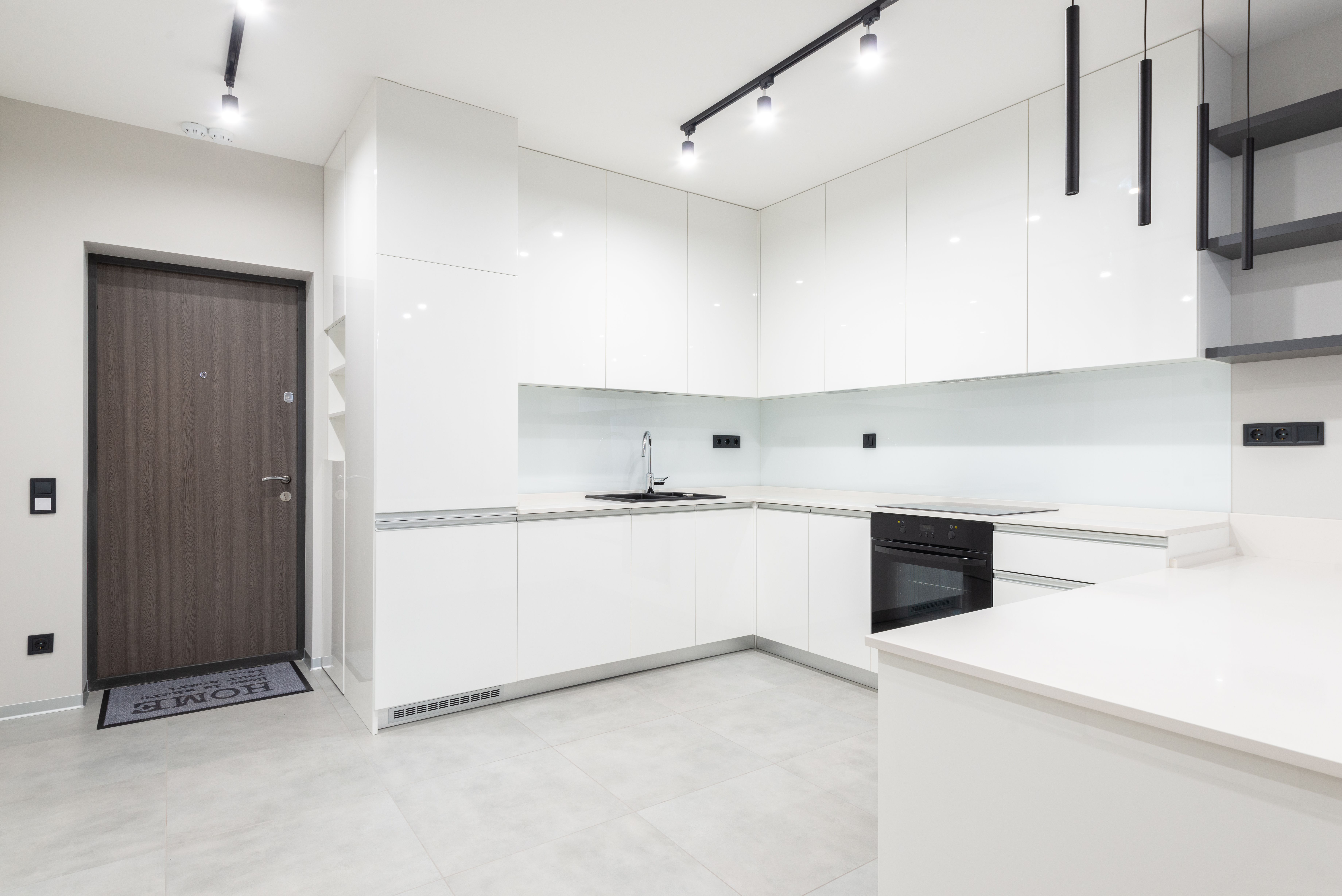 Upgraded Kitchen with track lighting